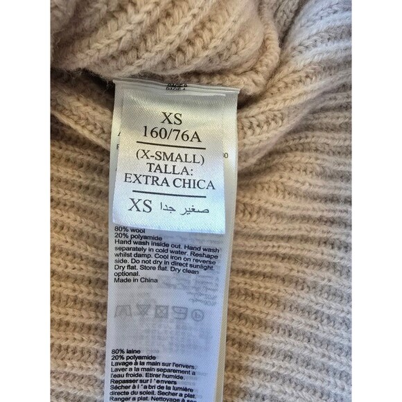 All Saints sura tie neck jumper wool blend sweater light pink women's size XS - Picture 8 of 11